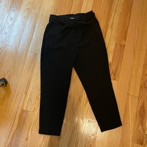 Express tie waist belted ankle pants 10S